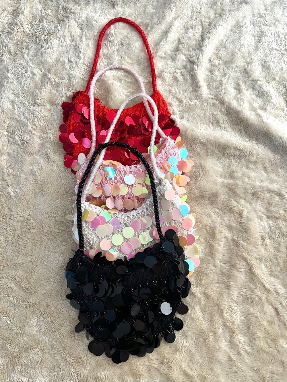 [FLAWED] Assorted Beaded Shoulder Mini Purses (4 Count)